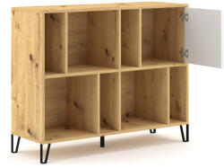 WIPMEB BILBAO BL09 1D Polcos Szekrény kézműves tölgy/matt fehér színben