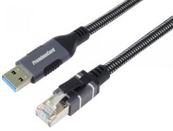  Cablu de retea USB 3.2-A la RJ45 Cat. 6 FTP T-T 2m, kunet2 (KUNET2)