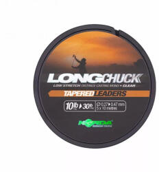 Korda Long Chuck vastagodó monofil dobóelőke, 0, 27-0, 47 mm, 5x10 m, 4, 5-13, 6 kg, átlátszó (KDCM05)