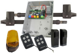 PROTECO KIT LEADER3 NEW Szárnyaskapu mozgató szett, 2m-es kapuszárnyig, 230V-os, PROTECO kiegészítőkkel (KIT-LEADER3-NEW-QNJ)