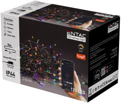 Entac Karácsonyi IP44 120 LED Füzér színes 9m Tuya APP (ECL-120-TY-MC)