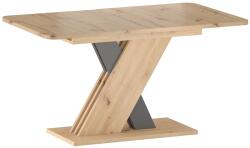 SIGNAL MEBLE Kihúzható étkezőasztal EXEL | antracit / kézműves tölgy (EXELDAAT140D)