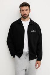 GUESS pamut melegítőfelső MENTORE fekete, nyomott mintás, Z5YQ02 KCE91 - fekete XL