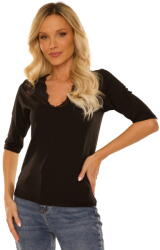 De Lafense Tricou dama DE LAFENSE 858 LOTTIE 3/4 negru: L (31642 L)