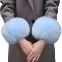 HARAHU Szőrme mandzsetta - Kék KP37722