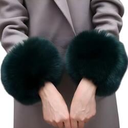 HARAHU Szőrme mandzsetta - Zöld KP37724