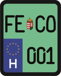  Rendszám matrica rollerre (FECO-001)