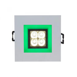 spectrumLED FIALE 4LED 4X1W 30deg 230V SQUARE WW LED SPOT GREEN FRAME (SLI021017WW_GREEN)
