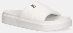 Tommy Hilfiger papucs PLATFORM MONOGRAM POOLSLIDE fehér, női, platformos, FW0FW08526 - fehér Női 41