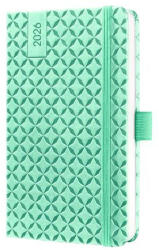 Sigel Naptár, A5, heti, 2026, kemény borító, SIGEL "Jolie", menta zöld (J6127) - bestoffice
