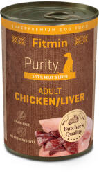 Fitmin Purity Csirkehúsos konzerv májjal kutyáknak, 400 g