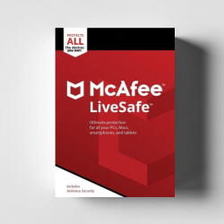 McAfee LiveSafe 10 dispozitive 1 an Licenta Electronica (MLS101)