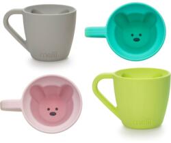 Melii Silicone Bear Mug ceasca Blue & Mint 2x145 ml Set pentru masa bebelusi