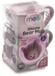 MELII Set 2 Cani Copii Design Interior Urs, Melii, Roz&Mov (ML13455) - ejuniorul Set pentru masa bebelusi
