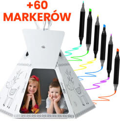  Markery 60szt + Zabawka Teepee (5907207221151)