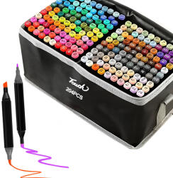 Extralink | Alcohol marker set | 204 colors, dual tips (MARKERY_204SZT)