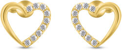 Brilio Silver Romantikus ezüst fülbevaló csillogó szívek EA356Y
