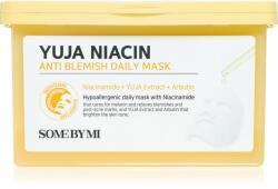 Some By Mi Yuja Niacin Anti Blemish Daily Mask mască textilă iluminatoare pentru uniformizarea nuantei tenului pachet mare 30 buc Masca de fata