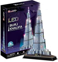 CubicFun 3D puzzle játék 136 darabos Burj Khalifa 3D LED világítással