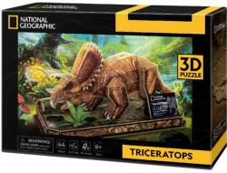 CubicFun 3D puzzle játék 44 darabos National Geographic Triceratopsz (3D-DS1052)