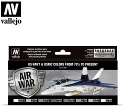 Vallejo Air War US Navy & USMC colors from 70s to present akrilfesték készlet 8x 17ml (VAL71155)