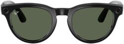 Ray-Ban Ochelari de soare Smart META Headliner Shiny RW4009F, Wi-Fi 6, Bluetooth, Aparat foto cu filmare, Asistent vocal, 32GB Flash, Meta AI integrat, Lentile Verzi (Negru/Verde) (899-00694-01) - vexio