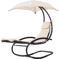 ModernHOME Kerti karosszék fekvőfotel hintaszék kerti függőágy (PH158A BEIGE)