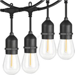 MAX-LED LED външен декоративен гирлянд 15xE27/1W/230V 15 м IP65 черен (MX0252)