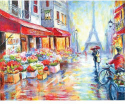 Pátria Papír Kreatív kifestő klt. Centrum számozott, 40x50 cm, Párizsi utca