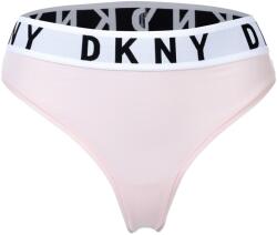 DKNY Tanga bugyi, logós derékpánttal, világos rózsaszín, XL (8043DK4529-I290Y-XL)