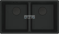 Franke Maris MRG 120-35-35 Black collection matt fekete gránit mosogatótálca munkalap alá szerelhető távvezérlő nélkül (125.0686. 731)