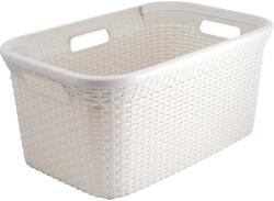 Keter Plastic multifunkcionális szennyestartó kosár, rattan utánzatú, 45 L, Fehér