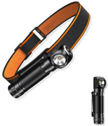 inSPORTline Multifunkciós fejlámpa inSPORTline Lumulti, mágneses, klipsz, rugalmas pánt, 1000 lumen, USB-C (29068) - insportline