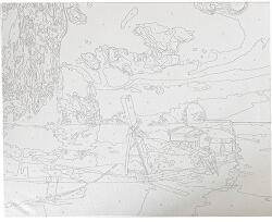 Pátria Papír Kreatív kifestő klt. Centrum számozott, 40x50 cm, Kikötött hajó