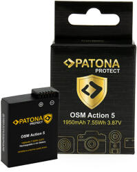 PATONA BCX202 PROTECT akkumulátor (1.950mAh) (for DJI Osmo Action 3 // Action 4 // Action 5 PRO) (42425) (42425)