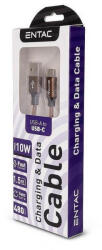 Entac kábel 10W-ig USB-A to USB-C 150cm Barna