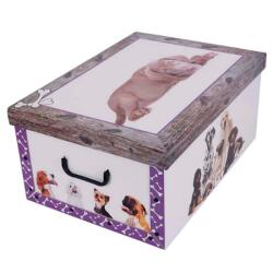 PD Tárolódoboz 51x37x24cm Miss Space MAXI Kutya lila (7013)