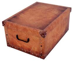 PD Tárolódoboz 51x37x24cm Miss Space MAXI, láda bőrmintás krém (7071)