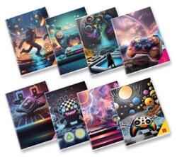 Pigna Füzet A/4 koskás Pigna Electronic games 42 lapos, tűzött kockás margós, minta nem választható (02333850Q)