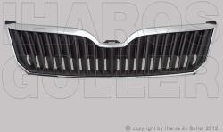 Skoda Superb 2013-2015 - Hűtődíszrács fekete, krómkerettel