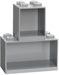 Lego® Két szürke LEGO® Brick fali polc szett (LG-41171740)