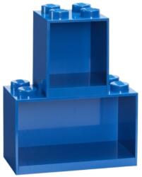 Lego® Két darabos kék LEGO® Brick fali polc szett (LG-41171731)