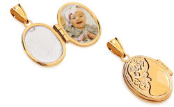 Heratis Forever Ovális fotómedál díszmintával, 9K IZ17289HR