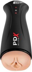 PDX Elite - szívó, rezgő maszturbátor (fekete) - sexshopcenter