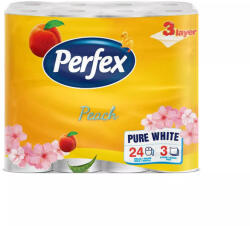 Perfex barack illatú WC papír - 3 rétegű, 24 tekercs (TD5999860406891)