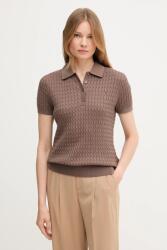 Tommy Hilfiger pamut pulóver könnyű, barna, WW0WW41474 - barna S