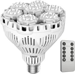 SANSI LED növénynevelő izzó E27, 40W, távirányítóval