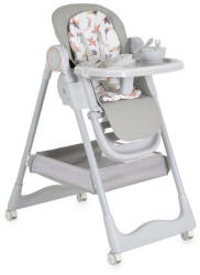  SURPRISE etetőszék szilikon tányérral, evőeszközzel, előkével SZÜRKE