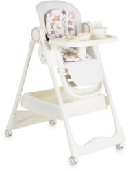  SURPRISE etetőszék szilikon tányérral, evőeszközzel, előkével FEHÉR - babex