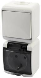 GAO 22021 Aquastar Kapcsoló+dugalj, függőleges, fehér IP44 (22021)